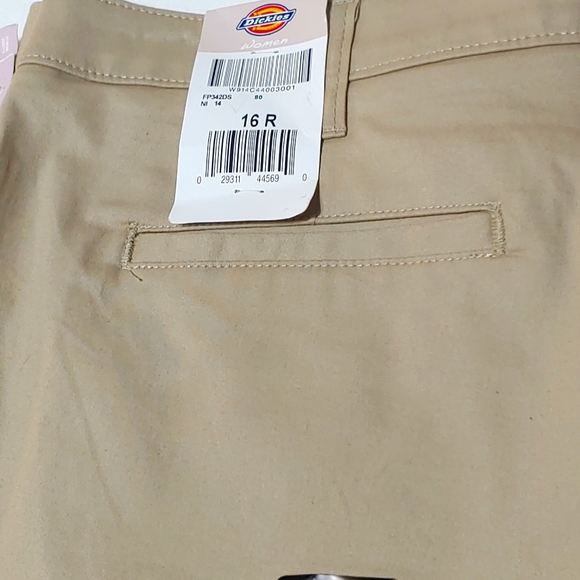 Women's DICKIES Tan Curvy Stretch Fit Pants (Size 16R) NWT! - Picture 7 of 11